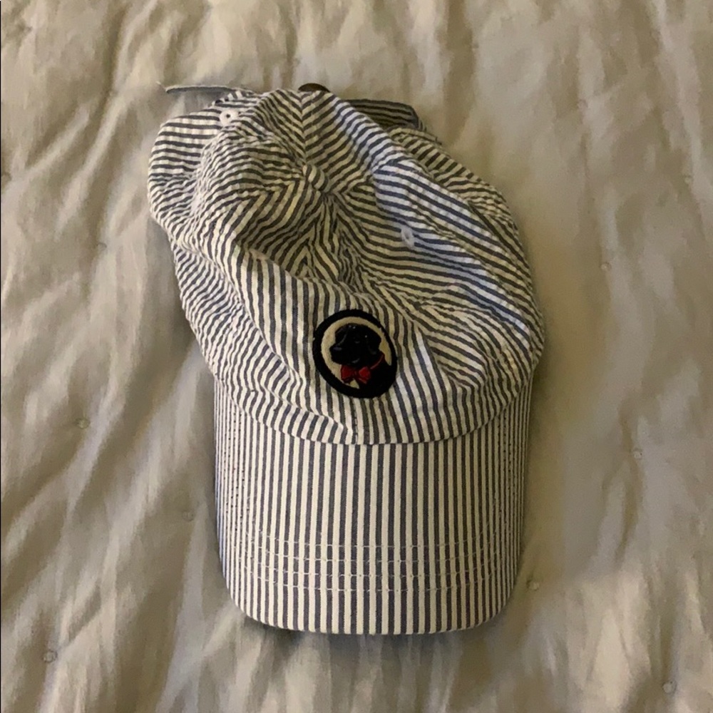 Seersucker baseball cap